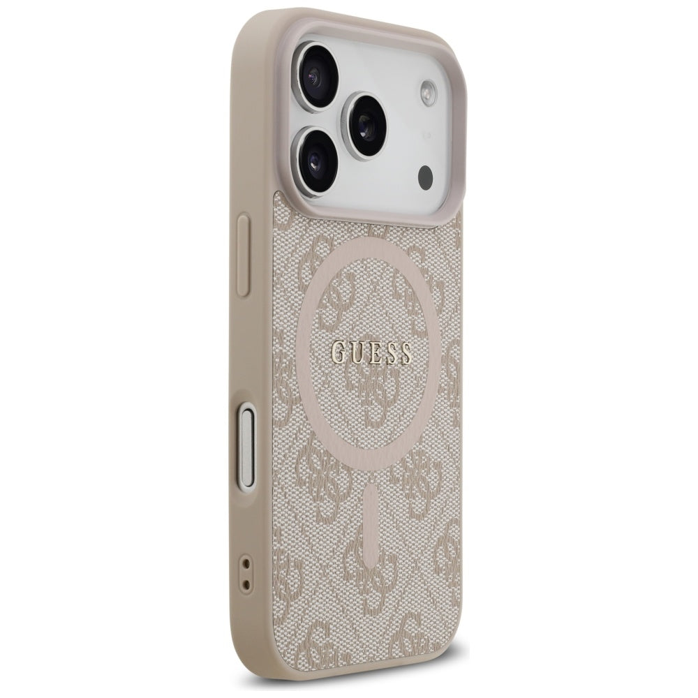 Husa de protectie Guess 4G Ring Classic Logo MagSafe (GUHMP17LG4GFRP) compatibil cu iPhone 17 Pro, Roz