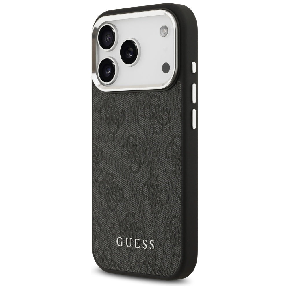 Husa de protectie Guess Hardcase 4G Classic Logo MagSafe (GUHMP17LP4GSSMCK) compatibil cu iPhone 17 Pro, Negru