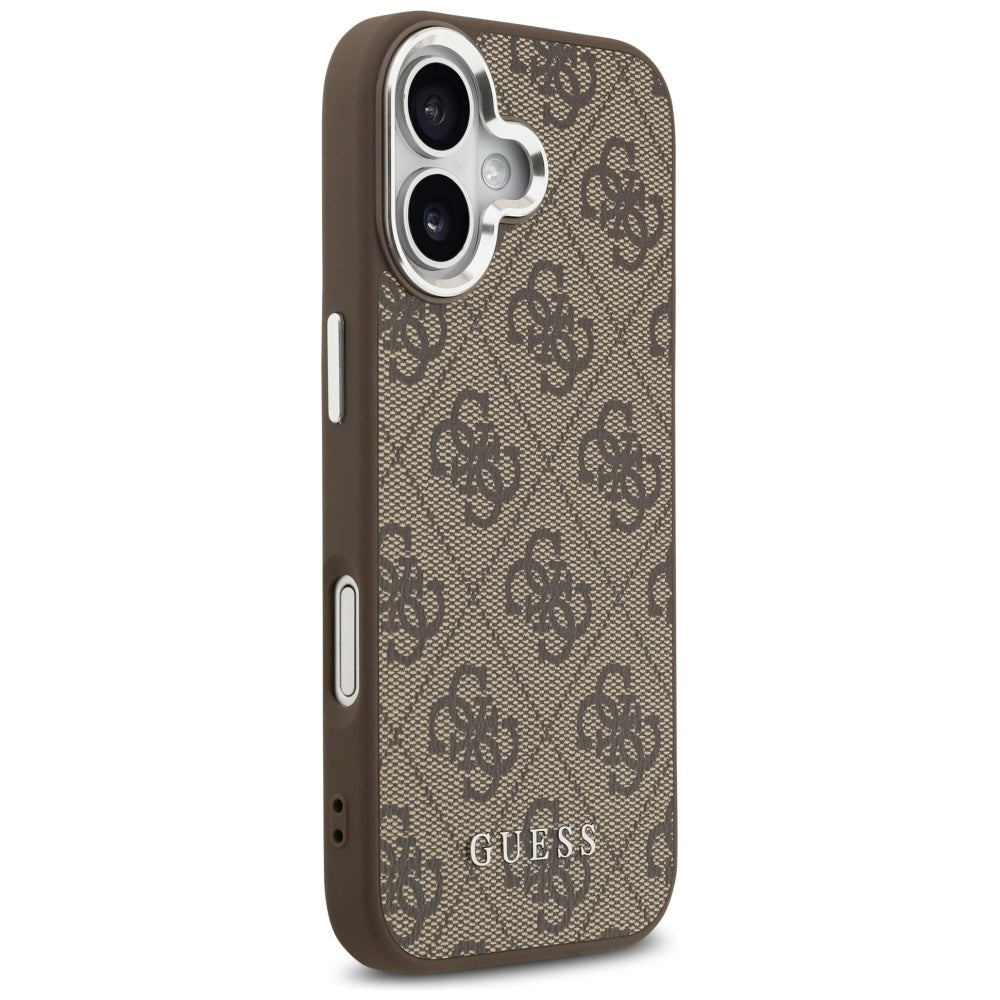 Husa de protectie Guess Hardcase 4G Classic Logo MagSafe (GUHMP17SP4GSSMCW) compatibil cu iPhone 17, Maro