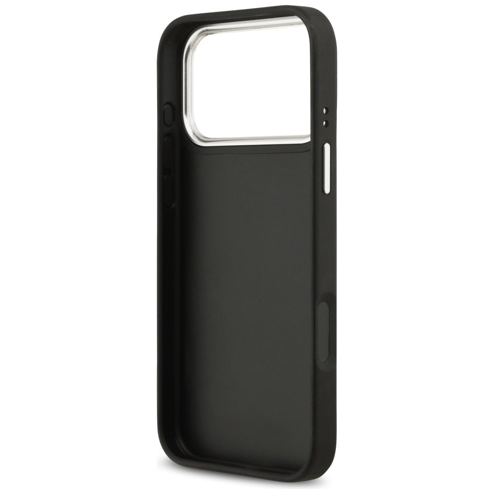 Husa de protectie Guess Hardcase 4G Grained Big and Classic Logo (GUHCP17LPG4SMCEK) compatibil cu iPhone 17 Pro, Negru