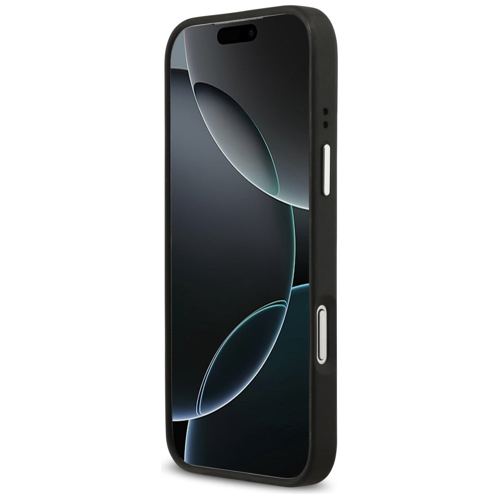 Husa de protectie Guess Hardcase 4G Grained Big and Classic Logo (GUHCP17LPG4SMCEK) compatibil cu iPhone 17 Pro, Negru