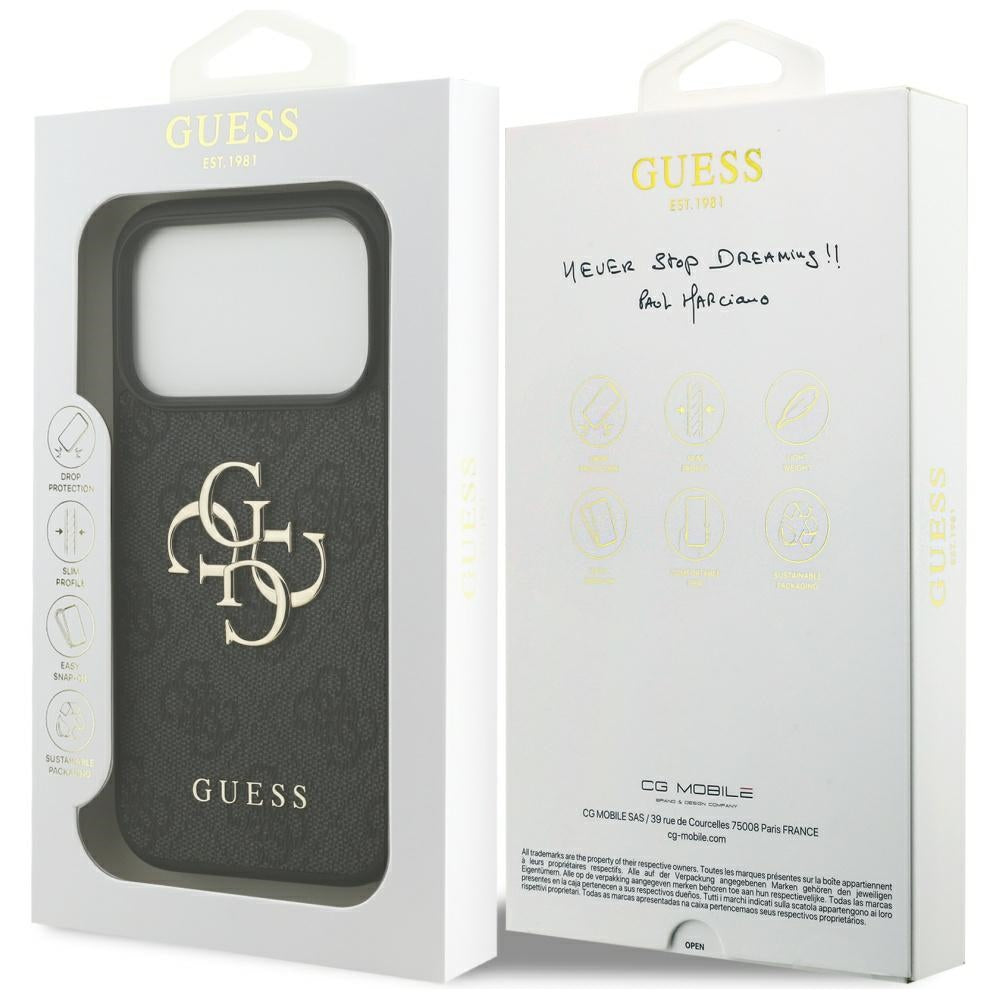 Husa de protectie Guess Hardcase 4G Big Logo (GUHCP17L4GMGGR) compatibil cu iPhone 17 Pro, Negru
