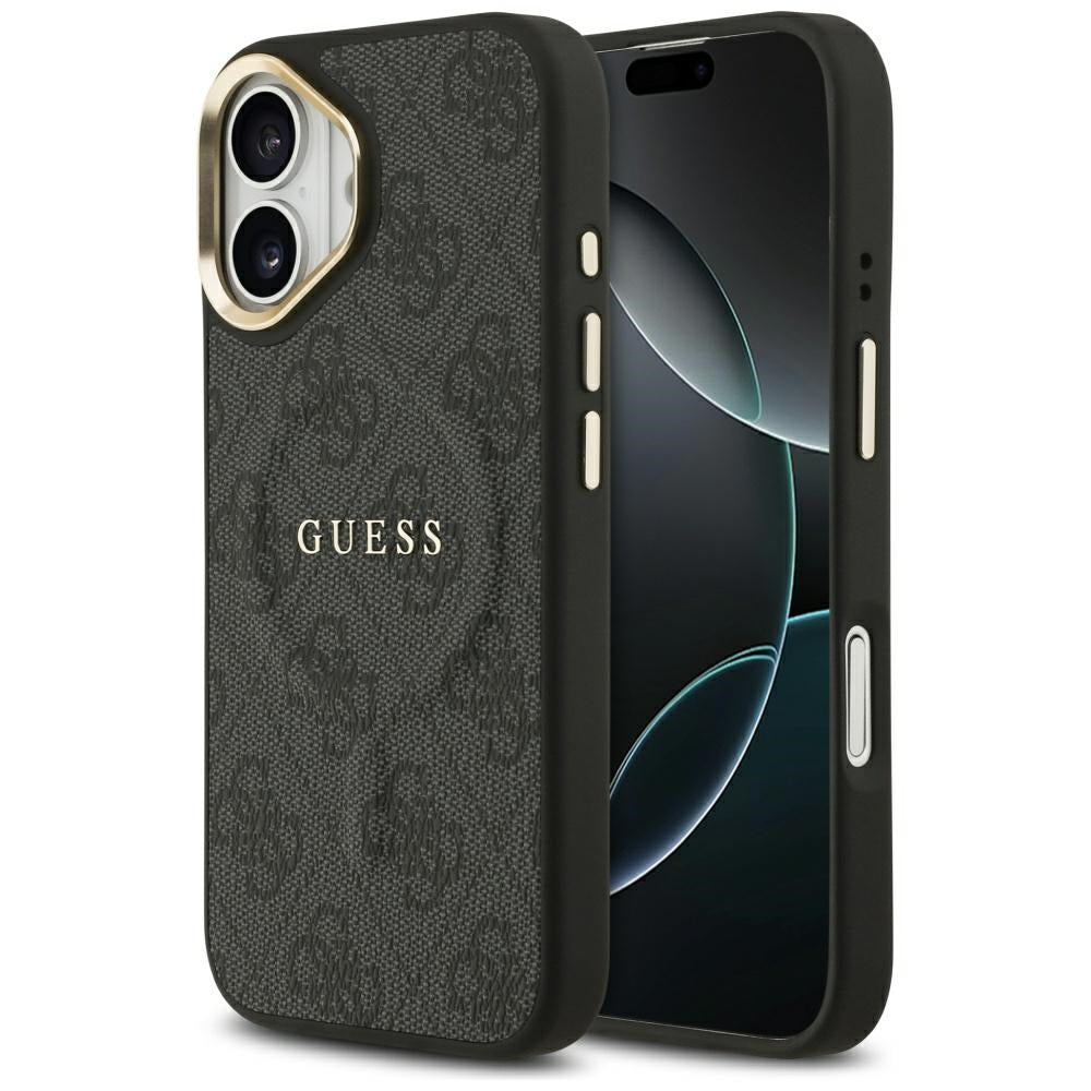 Husa de protectie Guess Hardcase 4G Classic MagSafe (GUHMP17SP4MSEGCK) compatibil cu iPhone 17, Negru