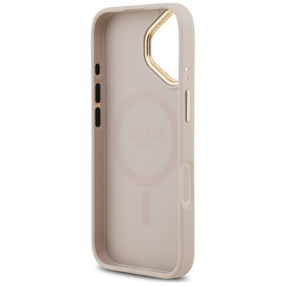 Husa de protectie Guess Hardcase 4G Classic MagSafe (GUHMP17SP4MSEGCP) compatibil cu iPhone 17, Roz