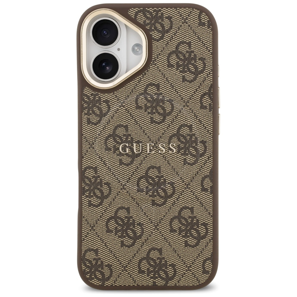 Husa de protectie Guess Hardcase 4G Classic MagSafe (GUHMP17SP4MSEGCW) compatibil cu iPhone 17, Maro