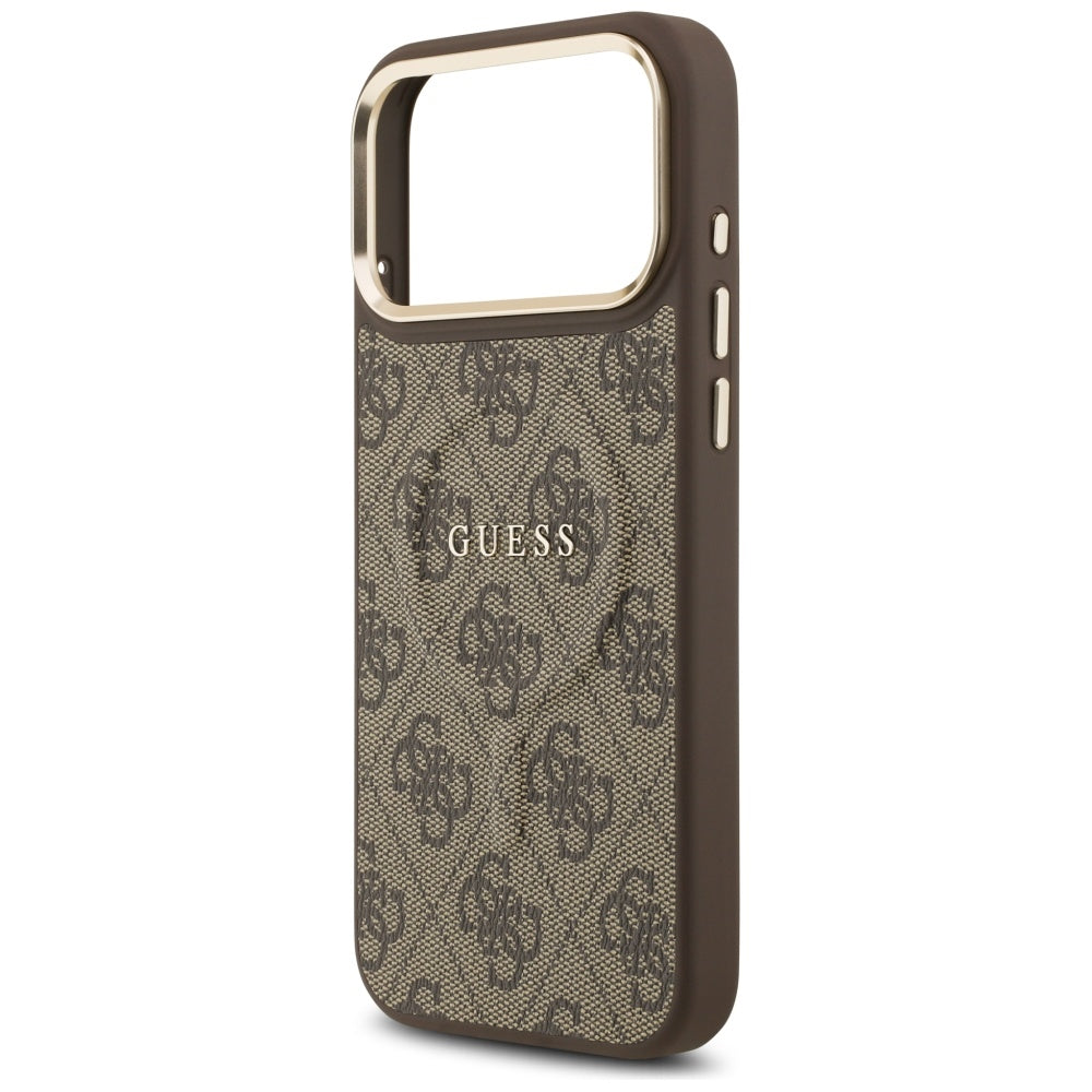 Husa de protectie Guess Hardcase 4G Classic MagSafe (GUHMP17LP4MSEGCW) compatibil cu iPhone 17 Pro, Maro
