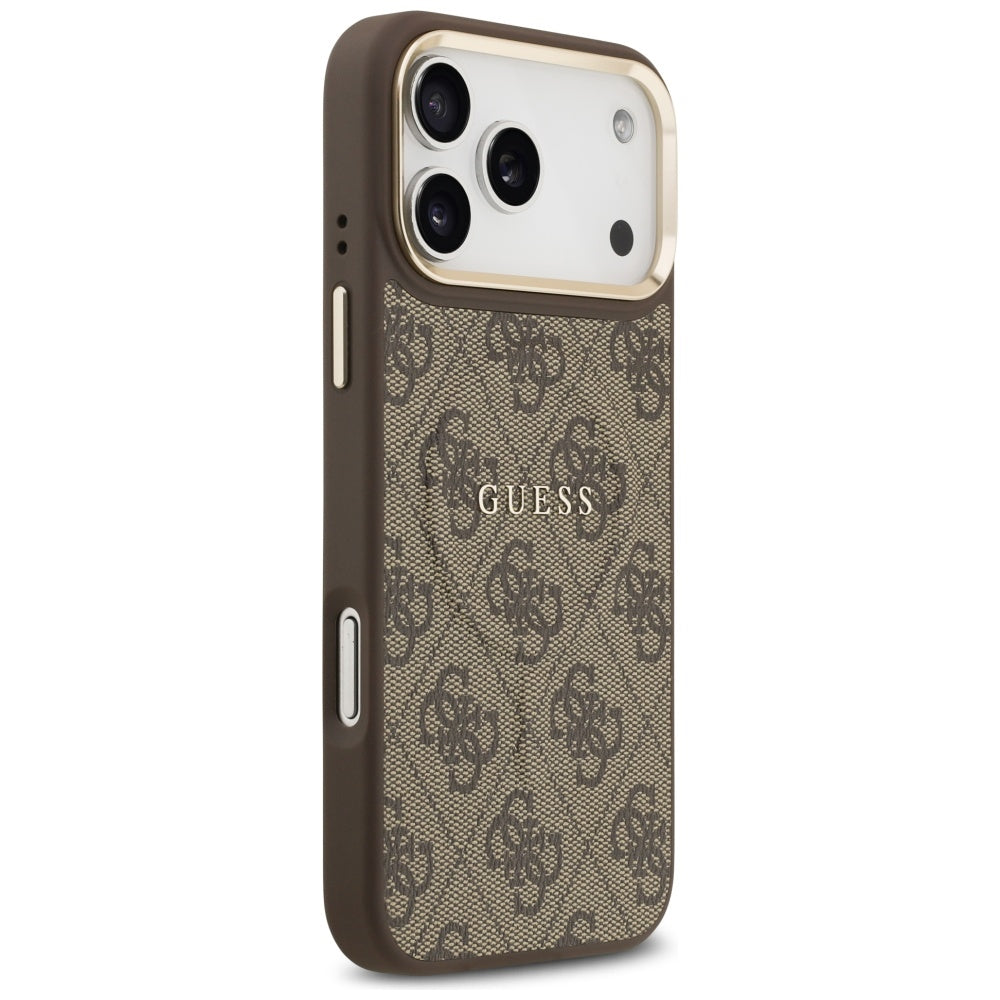 Husa de protectie Guess Hardcase 4G Classic MagSafe (GUHMP17LP4MSEGCW) compatibil cu iPhone 17 Pro, Maro