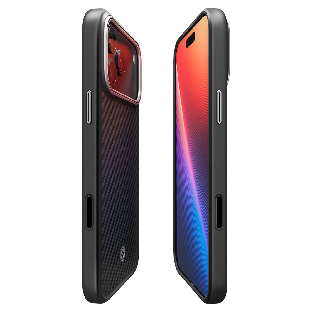 Husa de protectie Spigen Enzo Aramid compatibil cu iPhone 17 Pro Max, Negru