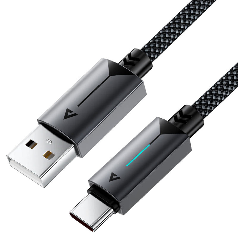 Cablu Acefast (C19-04), USB to Type-C, Fast Charging, 3A, Bend-Resistant, Nylon Braid, 1.2m, Negru