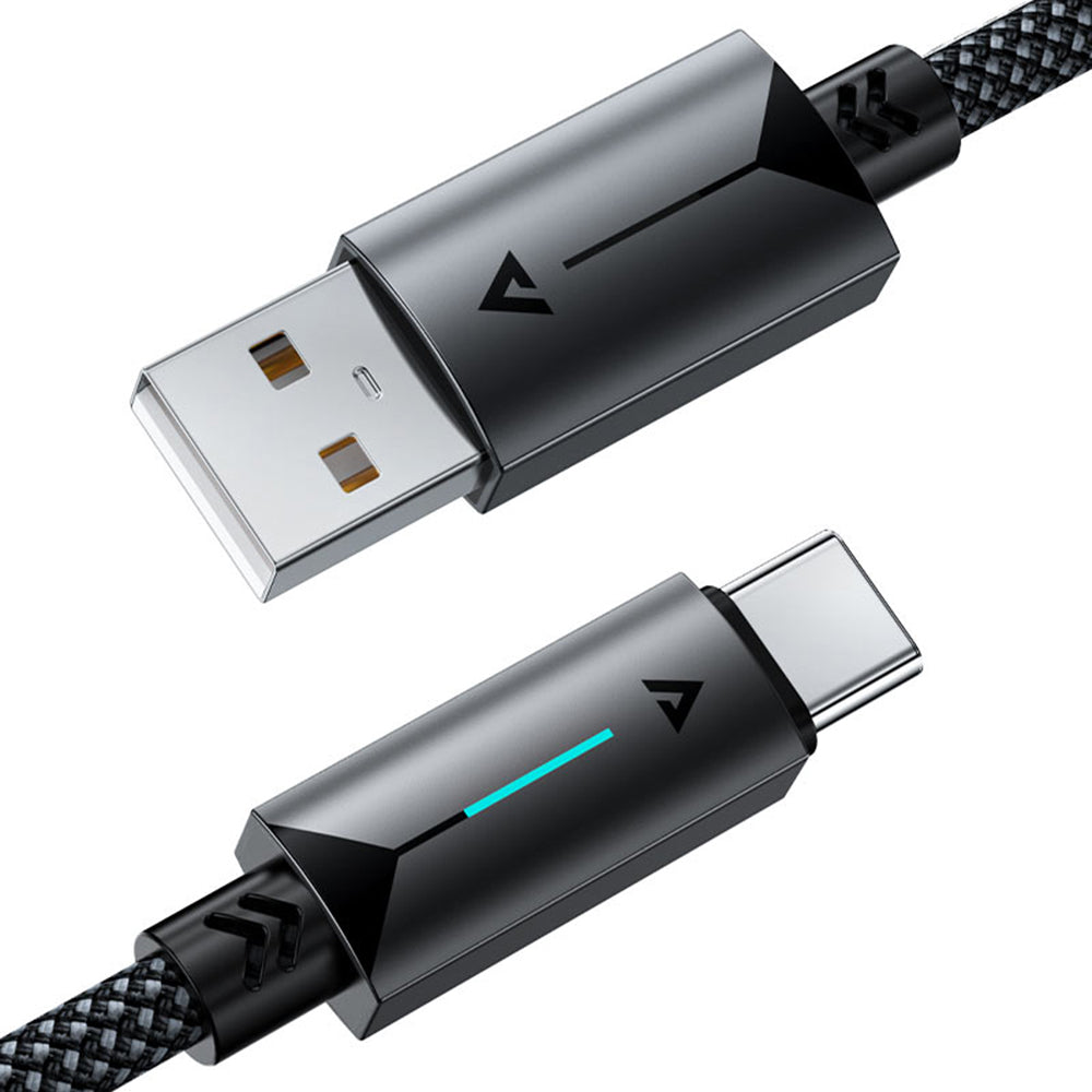 Cablu Acefast (C19-04), USB to Type-C, Fast Charging, 3A, Bend-Resistant, Nylon Braid, 1.2m, Negru