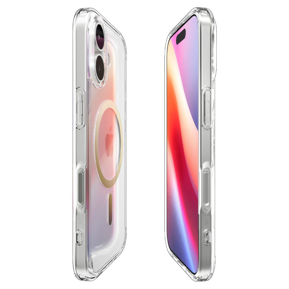 Husa de protectie Spigen Ultra Hybrid MagSafe (ACS10382) compatibil cu iPhone 17, Transparent /Gold