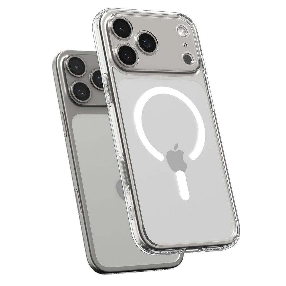 Spigen Husa de protectie Spigen Ultra Hybrid MagSafe (ACS10346) compatibil cu iPhone 17 Pro, Transparent /White – imagin