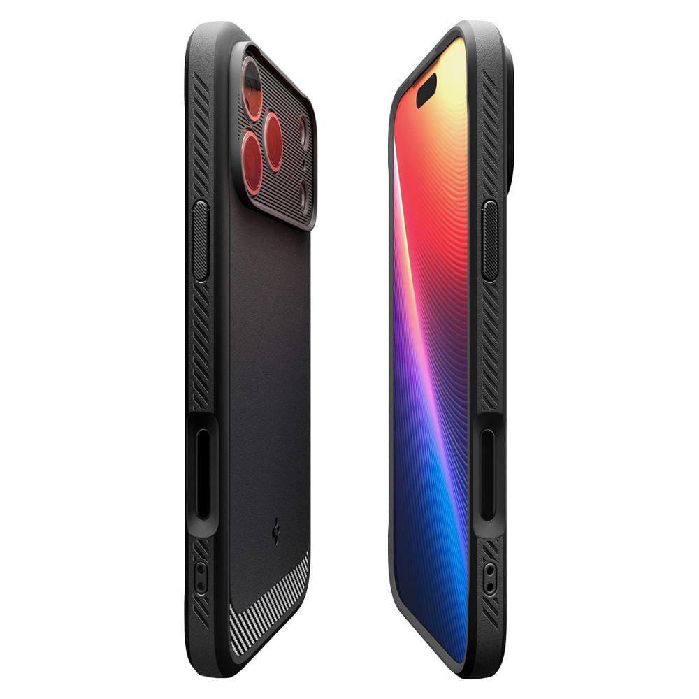 Husa de protectie Spigen Rugged Armor MagSafe (ACS10263) compatibil cu iPhone 17 Pro Max, Negru Mat