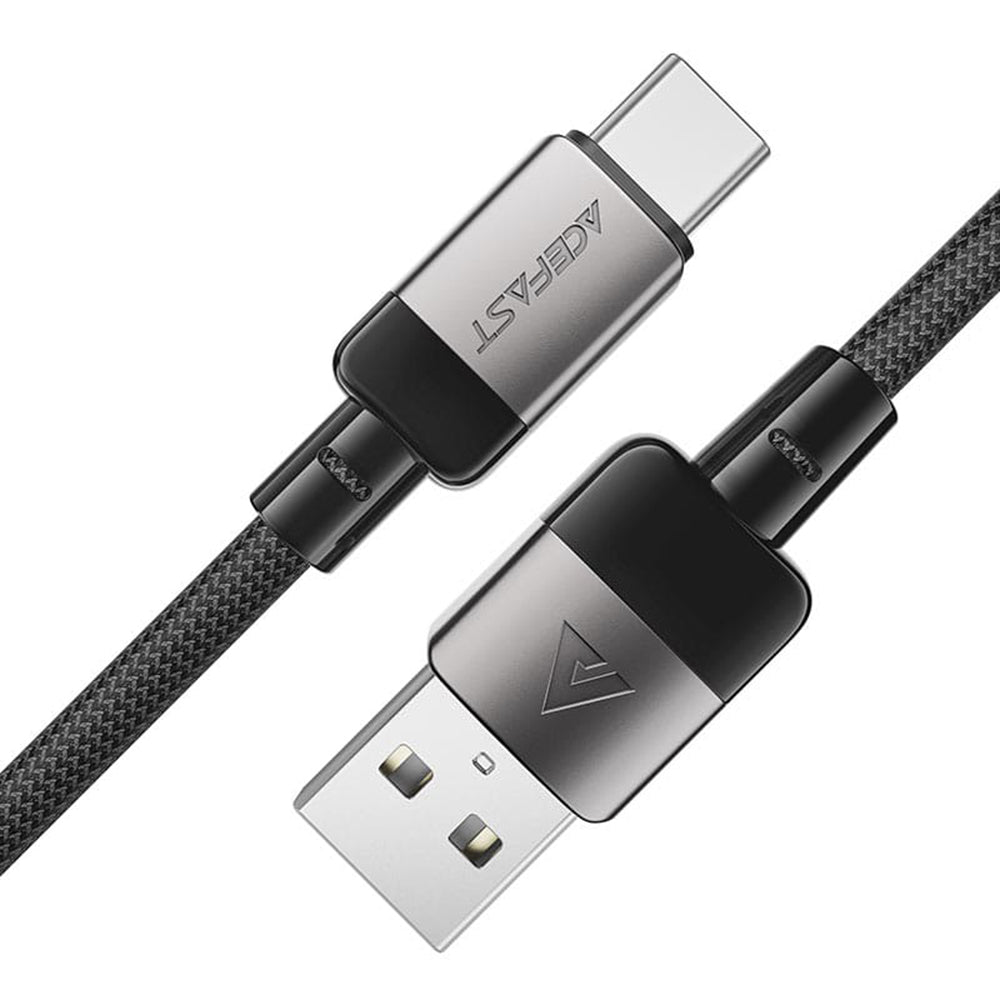 Cablu Acefast (C9-04), USB to Type-C, Fast Charging, 3A, Braided Nylon, 25.000 Bends, 1.2m, Negru