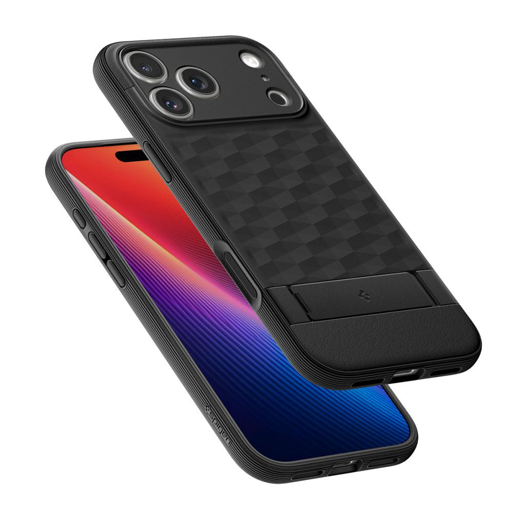 Husa de protectie Spigen Caseology Parallax "S" MagSafe (ACS09911) compatibil cu iPhone 17 Pro Max, Negru Mat
