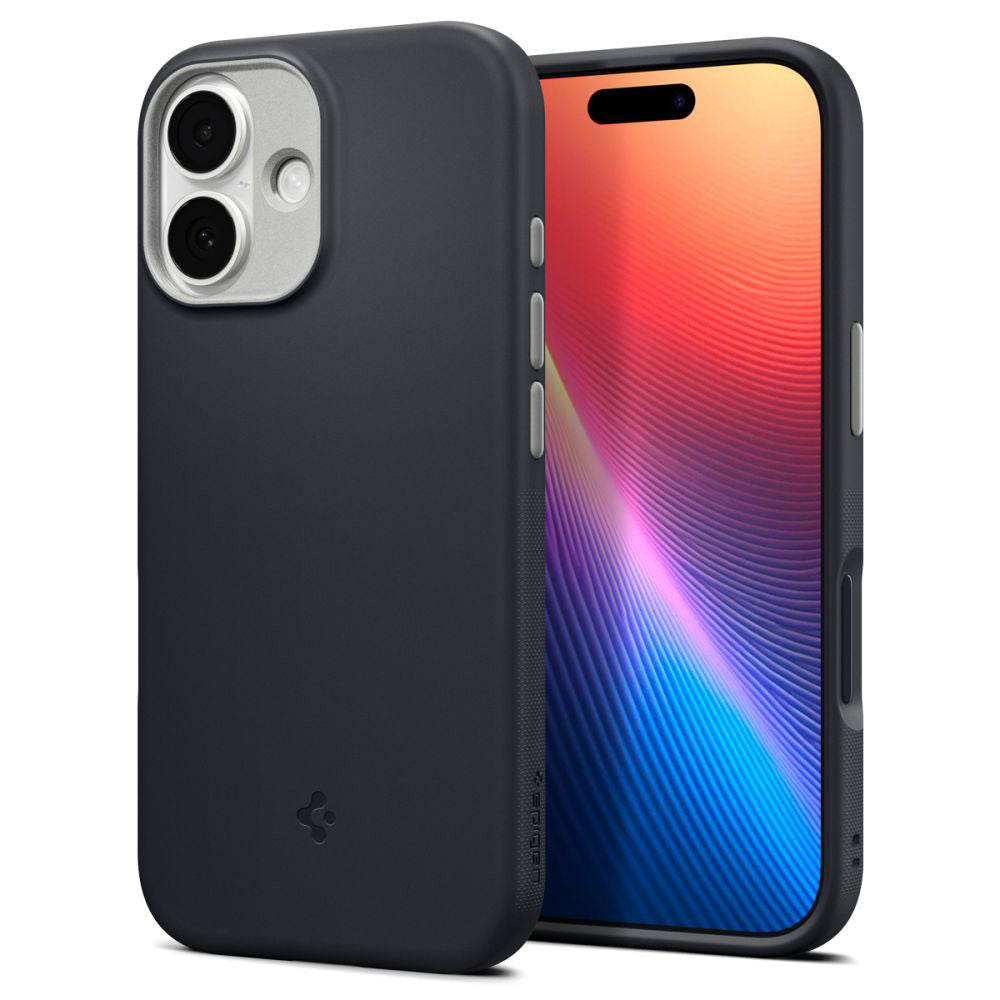 Husa de protectie Spigen Caseology Nano Pop MagSafe (ACS10366) compatibil cu iPhone 17, Negru Sesame