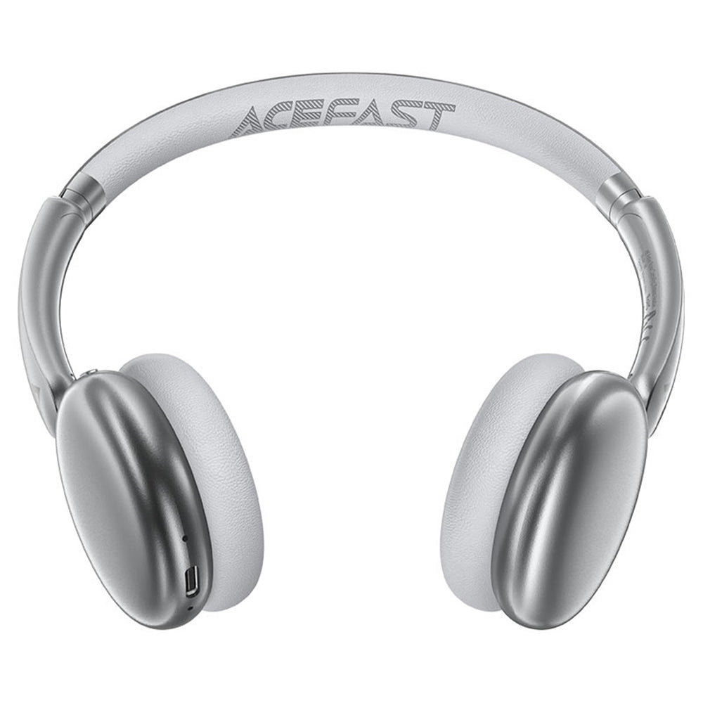 Casti Acefast Wireless Headset (H8), Type-C, Bluetooth 5.4, ANC Mode, Hybrid Noise Reduction, 500mAh, Professional HiFi, Argintiu