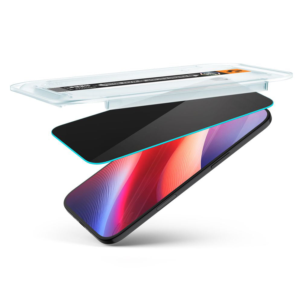 Folie de protectie Spigen (set de 2) Glas.tR EZ-FIT (AGL09862) compatibil cu iPhone 17 Air, Privacy