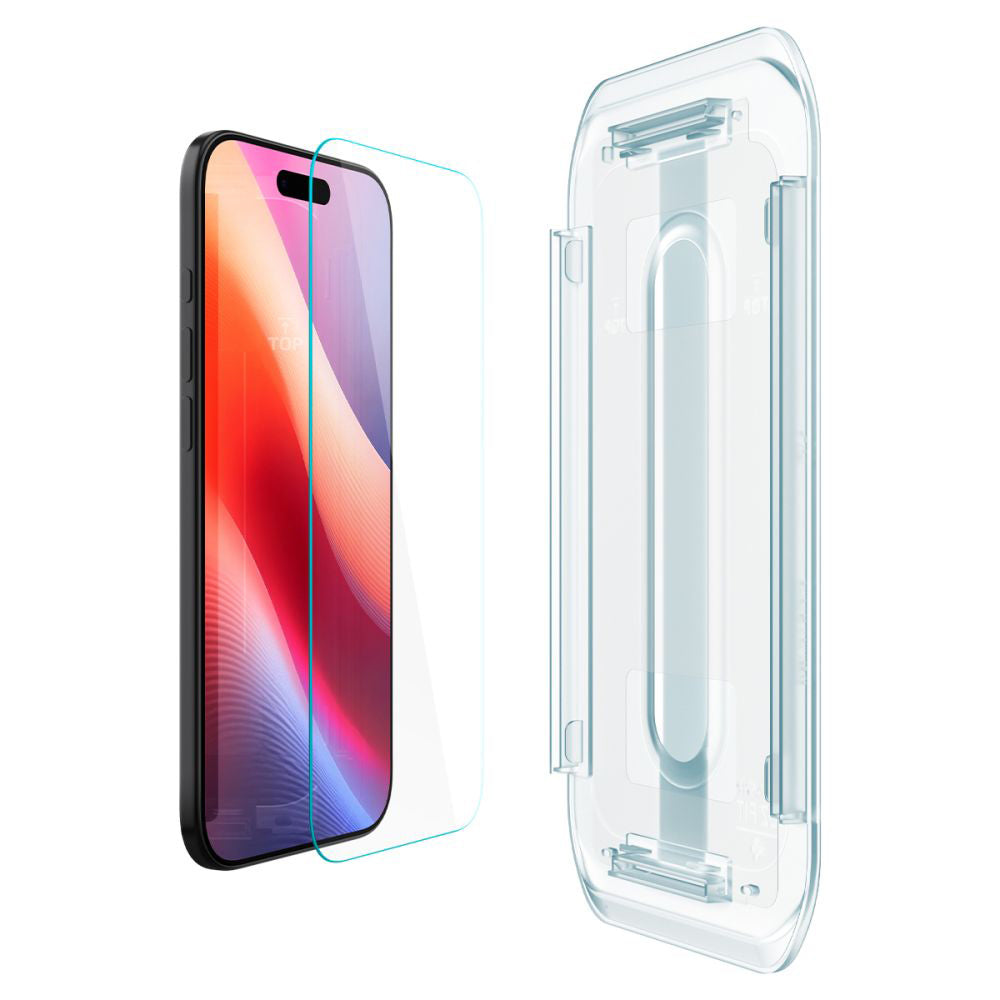 Folie de protectie Spigen (set de 2) Glas.tR EZ-FIT (AGL09861) compatibil cu iPhone 17 Air, Transparent