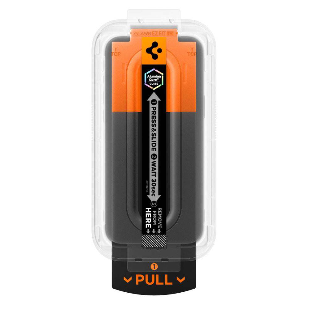Spigen Folie de protectie Spigen Glas.tR EZ-FIT Pro HD (AGL10097) compatibil cu iPhone 16 Pro / iPhone 17 / iPhone 17 Pr