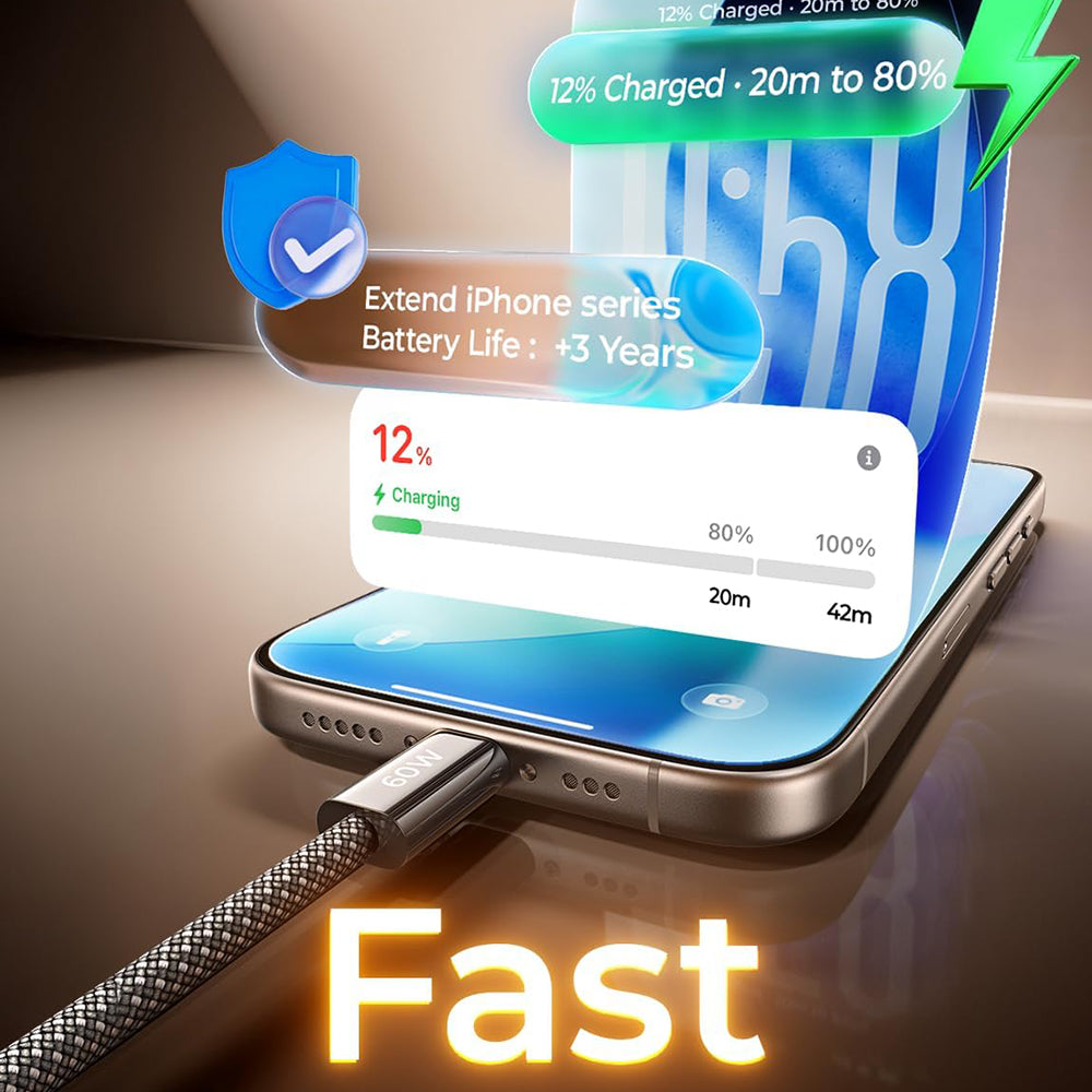Cablu Lisen (set de 5) (YL0123070010), Type-C, 60W, 480Mbps, Fast Charging, Braided, 1m/1m/2m/2m/3m, Negru