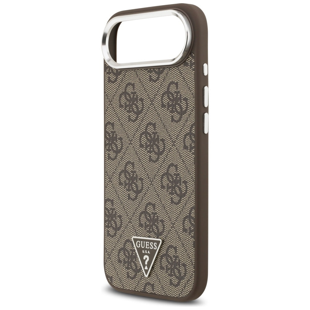 Husa de protectie Guess Hardcase 4G Triangle Logo MagSafe (GUHMP17MP4TSRCMW) compatibil cu iPhone 17 Air, Maro