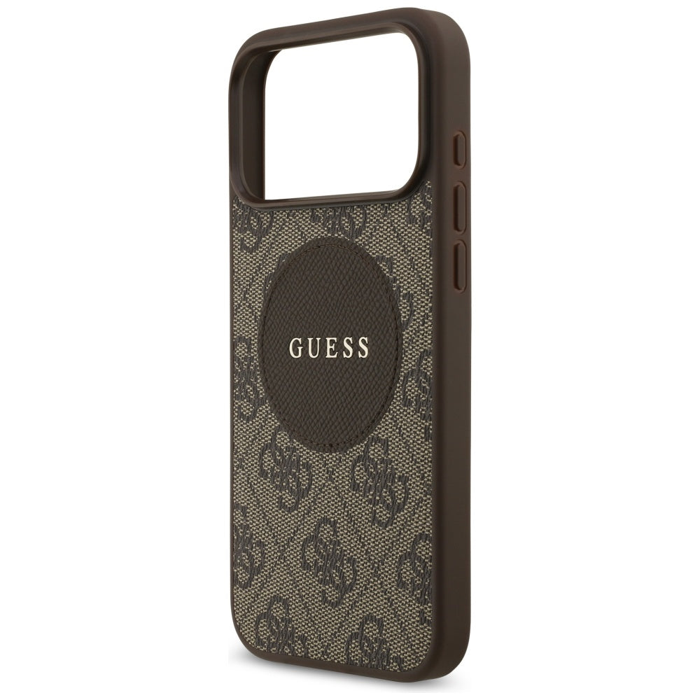 Husa de protectie Guess 4G Circle Classic Logo MagSafe (GUHMP17XP4PGRSGW) compatibil cu iPhone 17 Pro Max, Maro