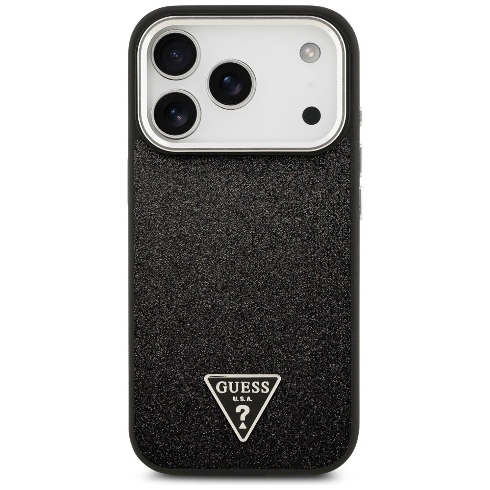 Husa de protectie Guess Glitter Series compatibil cu iPhone 17 Pro, Negru
