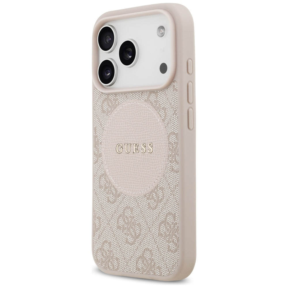 Husa de protectie Guess 4G Circle Classic Logo MagSafe (GUHMP17LP4PGRSGP) compatibil cu iPhone 17 Pro, Roz