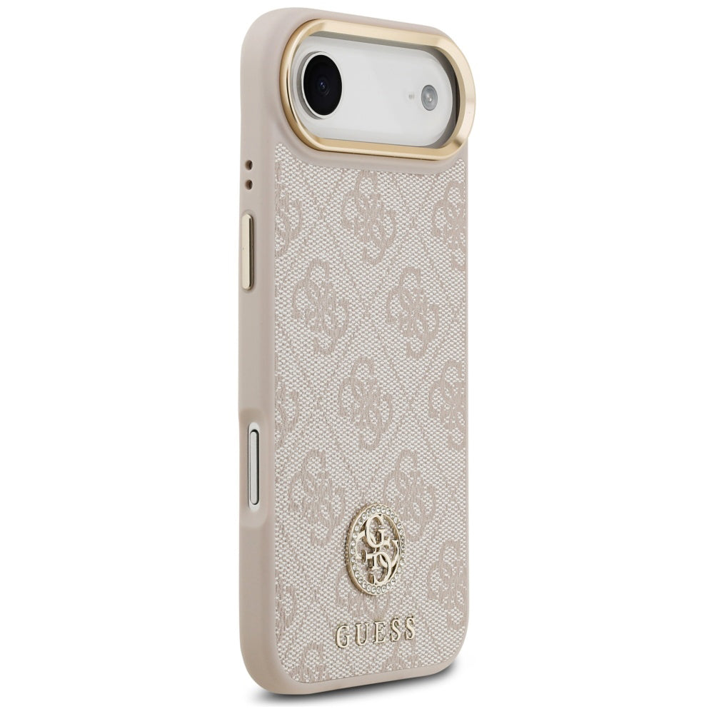 Husa de protectie Guess Hardcase 4G Strass Logo & Big Strap (GUHMP17MP4G4DCSP) compatibil cu iPhone 17 Air, Roz