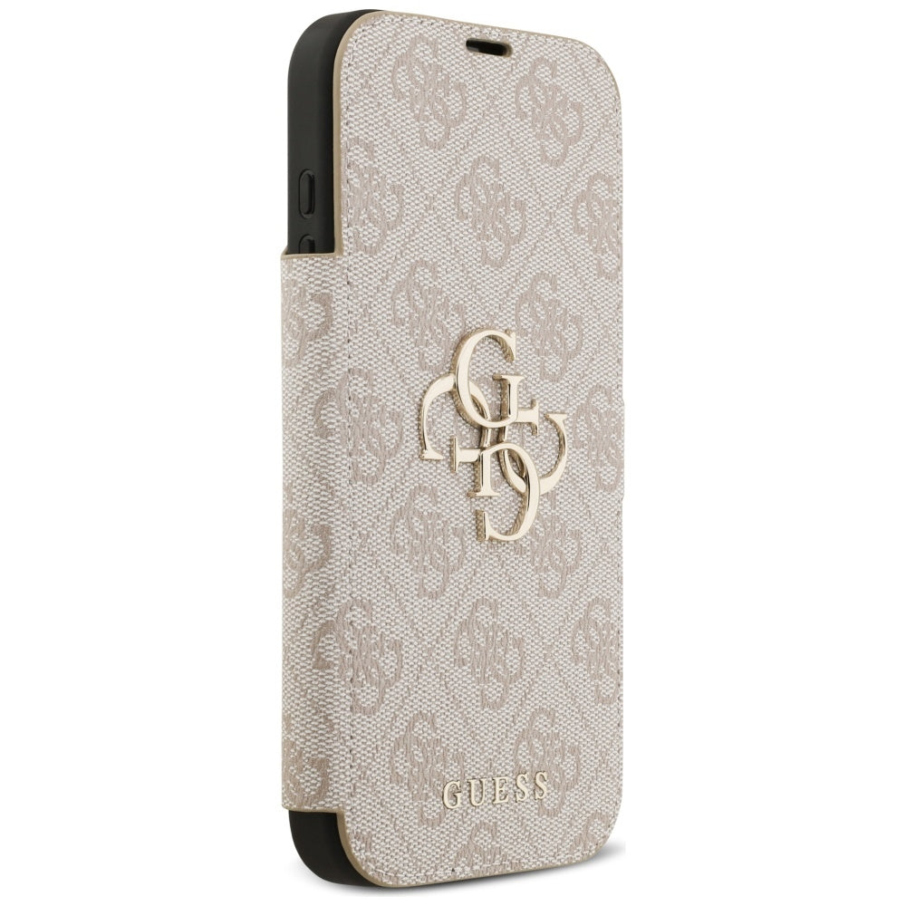 Husa de protectie Guess Book 4G Metal Logo compatibil cu iPhone 17 Pro Max, Roz