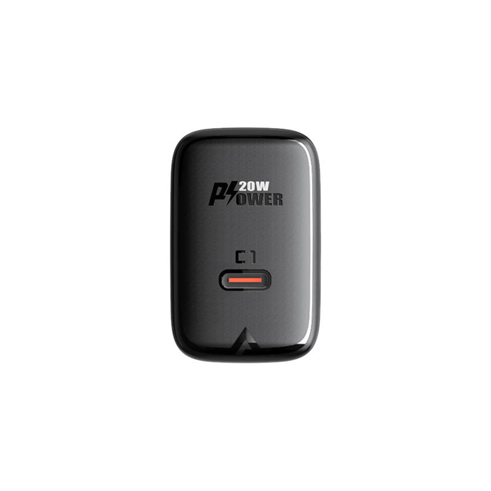 Incarcator Acefast (A1), Fast Charging, Type-C, PD20W, QC 3.0, 5V/2.4A, Smart Chip, V0 Fire Protection, Negru
