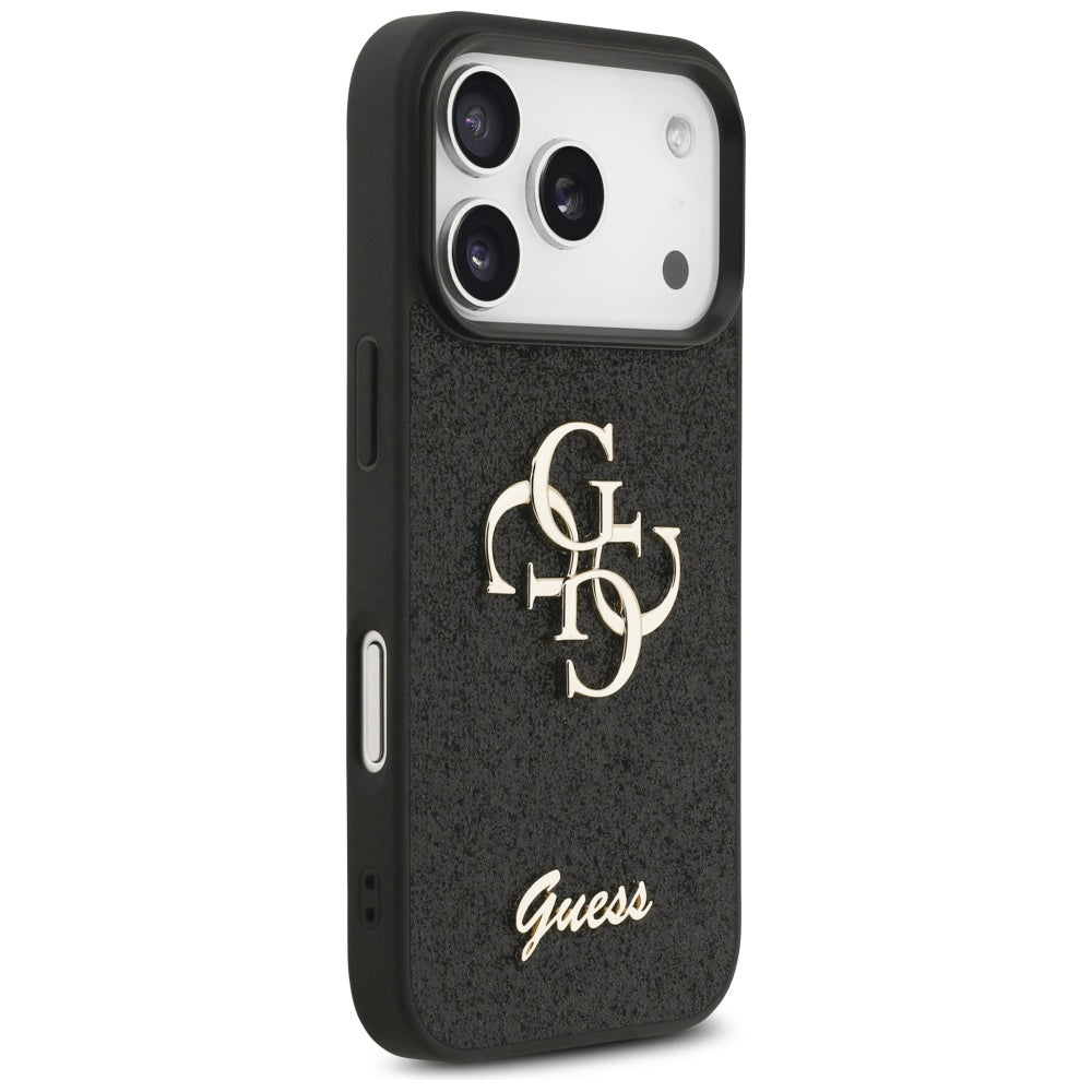Husa de protectie Guess Fixed Glitter Big 4G (GUHCP17LHG4SGK) compatibil cu iPhone 17 Pro, Negru