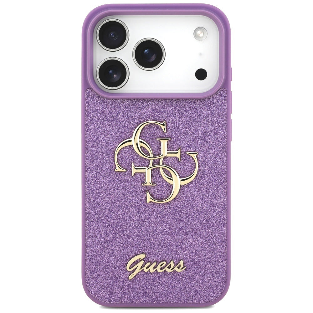 Husa de protectie Guess Fixed Glitter Big 4G (GUHCP17LHG4SGL) compatibil cu iPhone 17 Pro, Lila Deschis