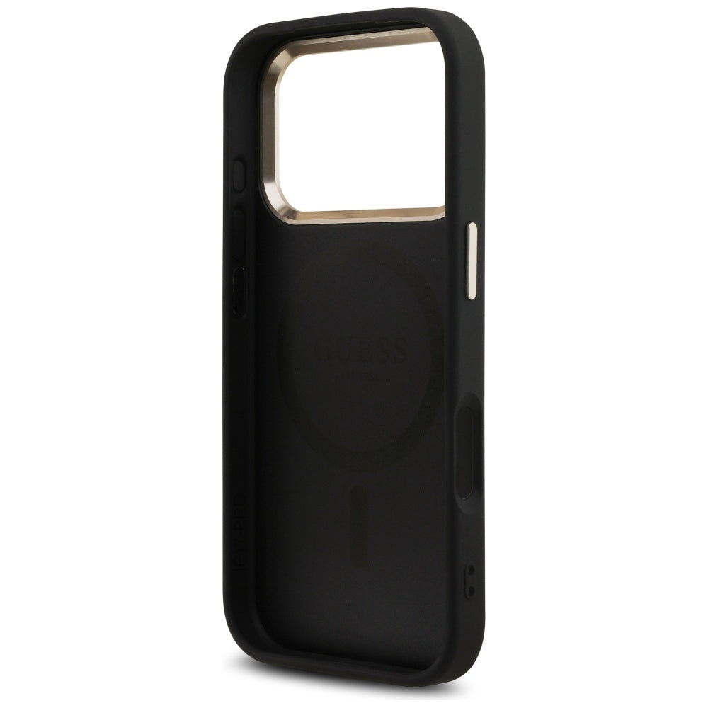 Husa de protectie Guess Hardcase 4G Triangle Logo MagSafe (GUHMP17XP4GTDGMK) compatibil cu iPhone 17 Pro Max, Negru