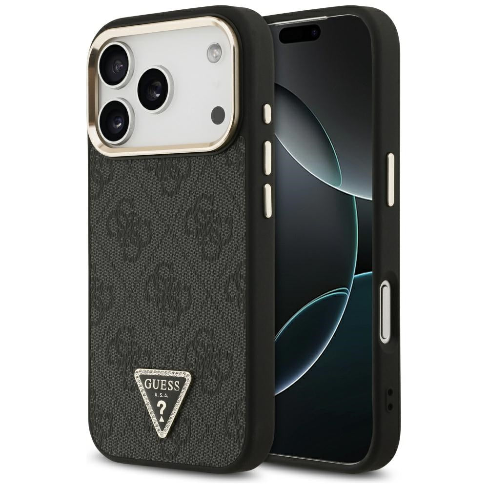 Husa de protectie Guess Hardcase 4G Triangle Logo MagSafe (GUHMP17XP4GTDGMK) compatibil cu iPhone 17 Pro Max, Negru