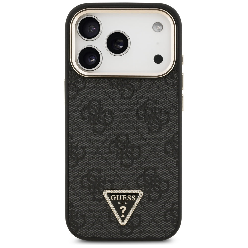 Husa de protectie Guess Hardcase 4G Triangle Logo MagSafe (GUHMP17XP4GTDGMK) compatibil cu iPhone 17 Pro Max, Negru
