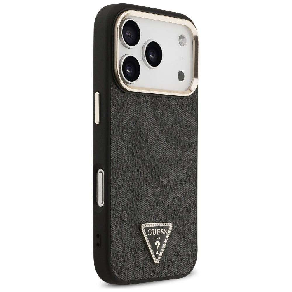 Husa de protectie Guess Hardcase 4G Triangle Logo MagSafe (GUHMP17LP4GTDGMK) compatibil cu iPhone 17 Pro, Negru