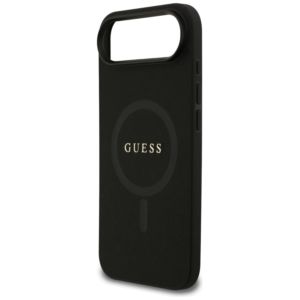 Husa de protectie Guess Saffiano Classic Logo MagSafe (GUHMP17MPSAHMCK) compatibil cu iPhone 17 Air, Negru