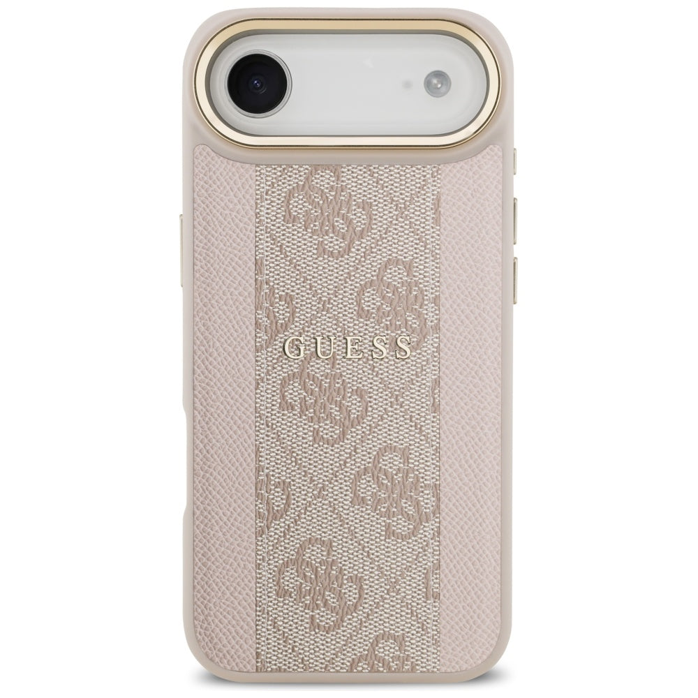 Husa de protectie Guess Hardcase 4G Stripe MagSafe (GUHMP17MPG4SEMCP) compatibil cu iPhone 17 Air, Roz