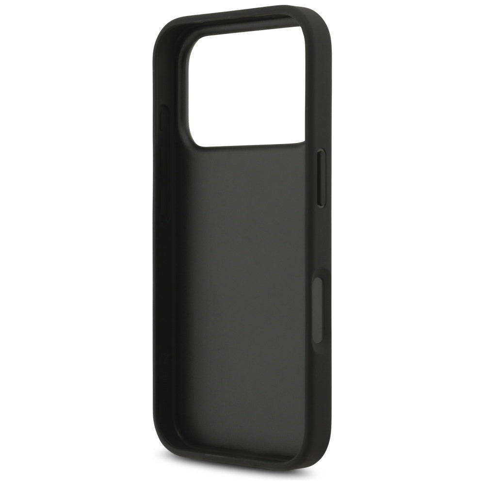 Husa de protectie Guess Hardcase 4G Classic Logo with Strap (GUHCP17LP4GMGSK) compatibil cu iPhone 17 Pro, Negru