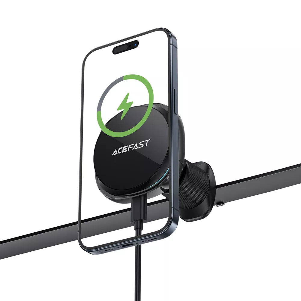 Suport Acefast with Wireless Charging (D31), for iPhone, MagSafe, 360° Adjustable, for Air Vent, 12V/2A, 15W, Negru