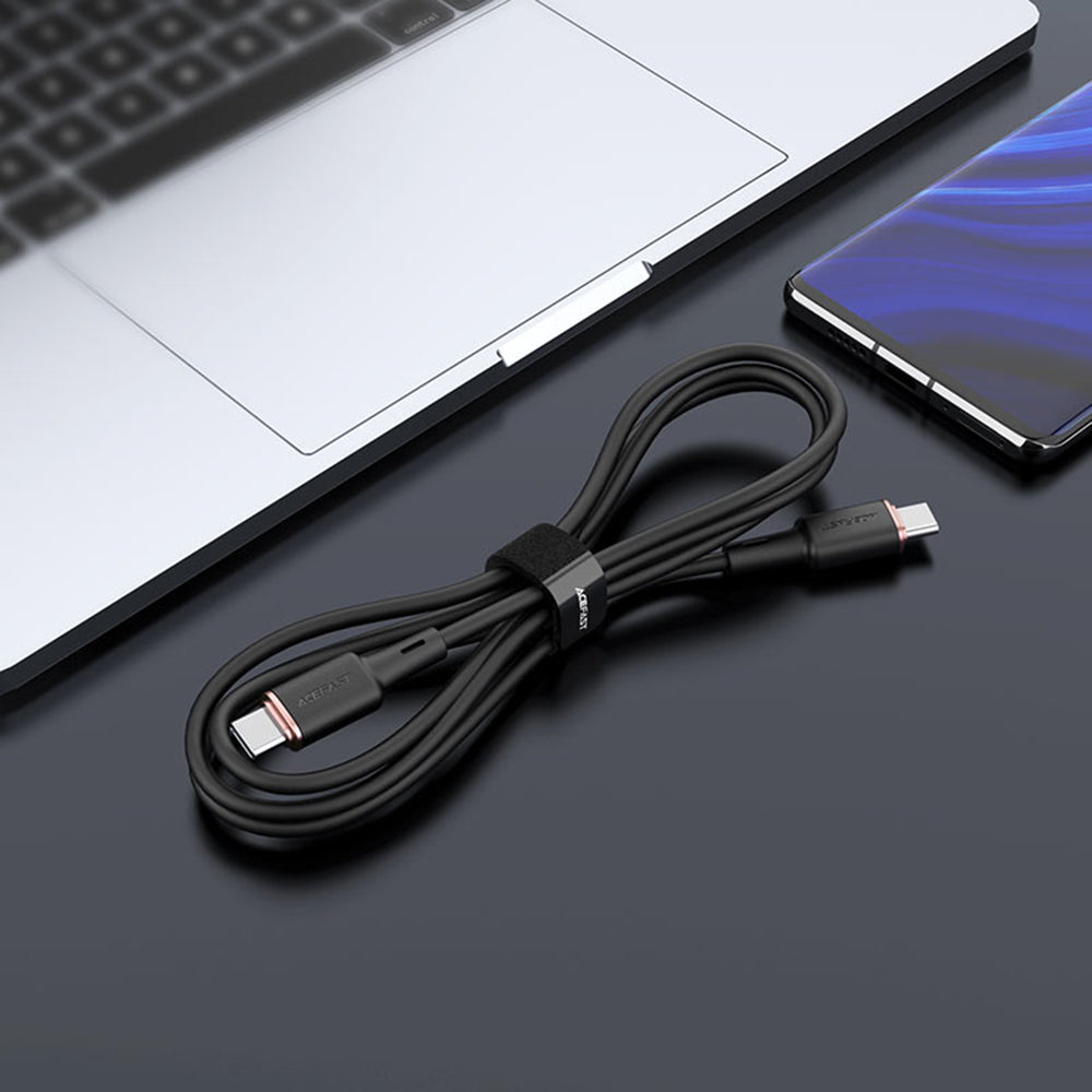 Cablu Acefast (C2-03), Type-C to Type-C, 60W, 3A, Fast Charging, 1.2m, Negru
