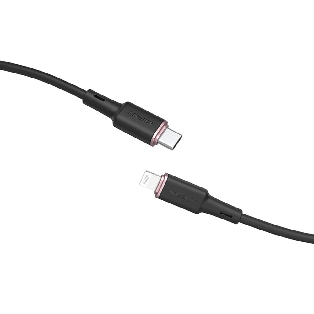 Cablu Acefast (C2-01), Type-C to Lightning, 30W, 3A, Fast Charging, MFi Certification, 1.2m, Negru