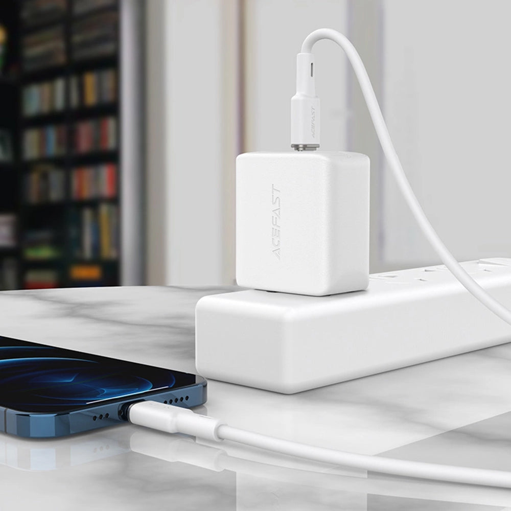 Cablu Acefast (C2-01), Type-C to Lightning, 30W, 3A, Fast Charging, MFi Certification, 1.2m, Negru