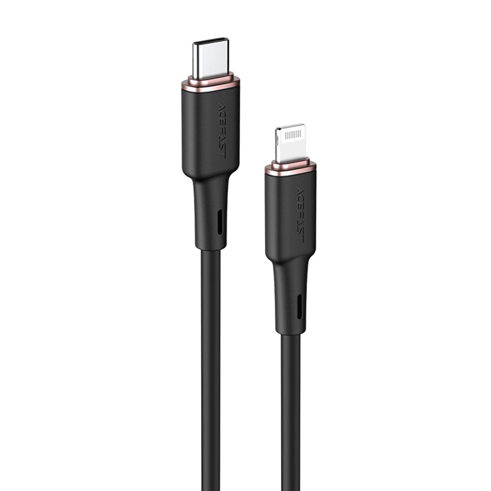 Cablu Acefast (C2-01), Type-C to Lightning, 30W, 3A, Fast Charging, MFi Certification, 1.2m, Negru