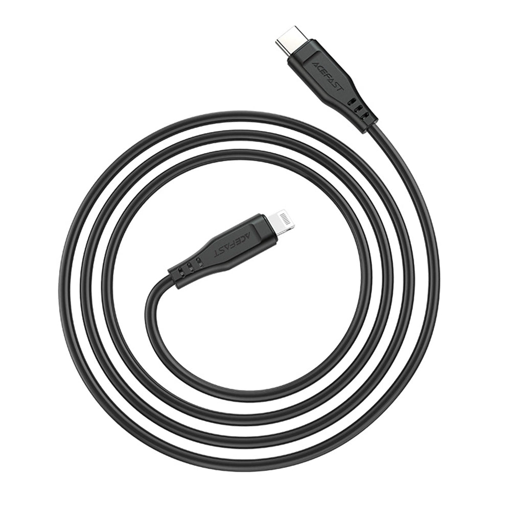 Cablu Acefast (C3-01), Type-C to Lightning, 30W, 3A, Fast Charging, 1.2m, Negru
