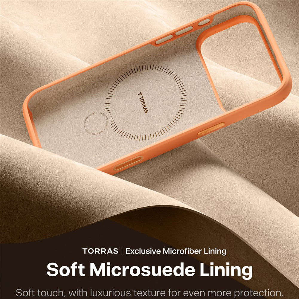 Husa de protectie Torras QPRO Silicone Series compatibil cu iPhone 17 Pro, Portocaliu