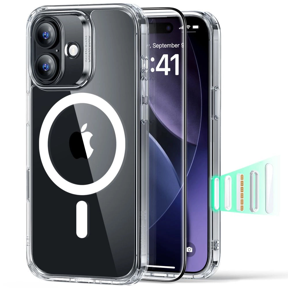 Folie de protectie ESR Classic Hybrid HaloLock compatibil cu iPhone 17, Transparent