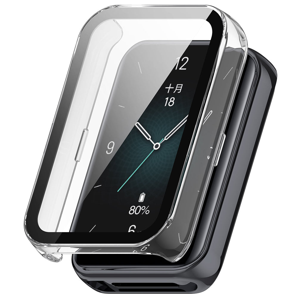 Folie de protectie smartwatch Techsuit Defense360 Pro + Screen Protector compatibil cu Honor Band 10 / Band 9, Transparent